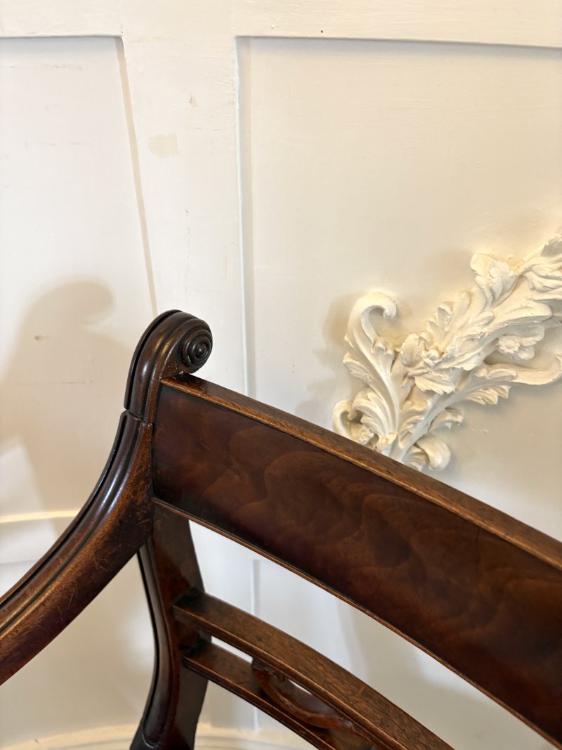 Pair of Antique George III Quality Mahogany Desk Chairs - Image 7